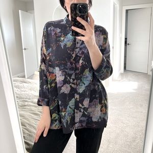 Oversized button up blouse